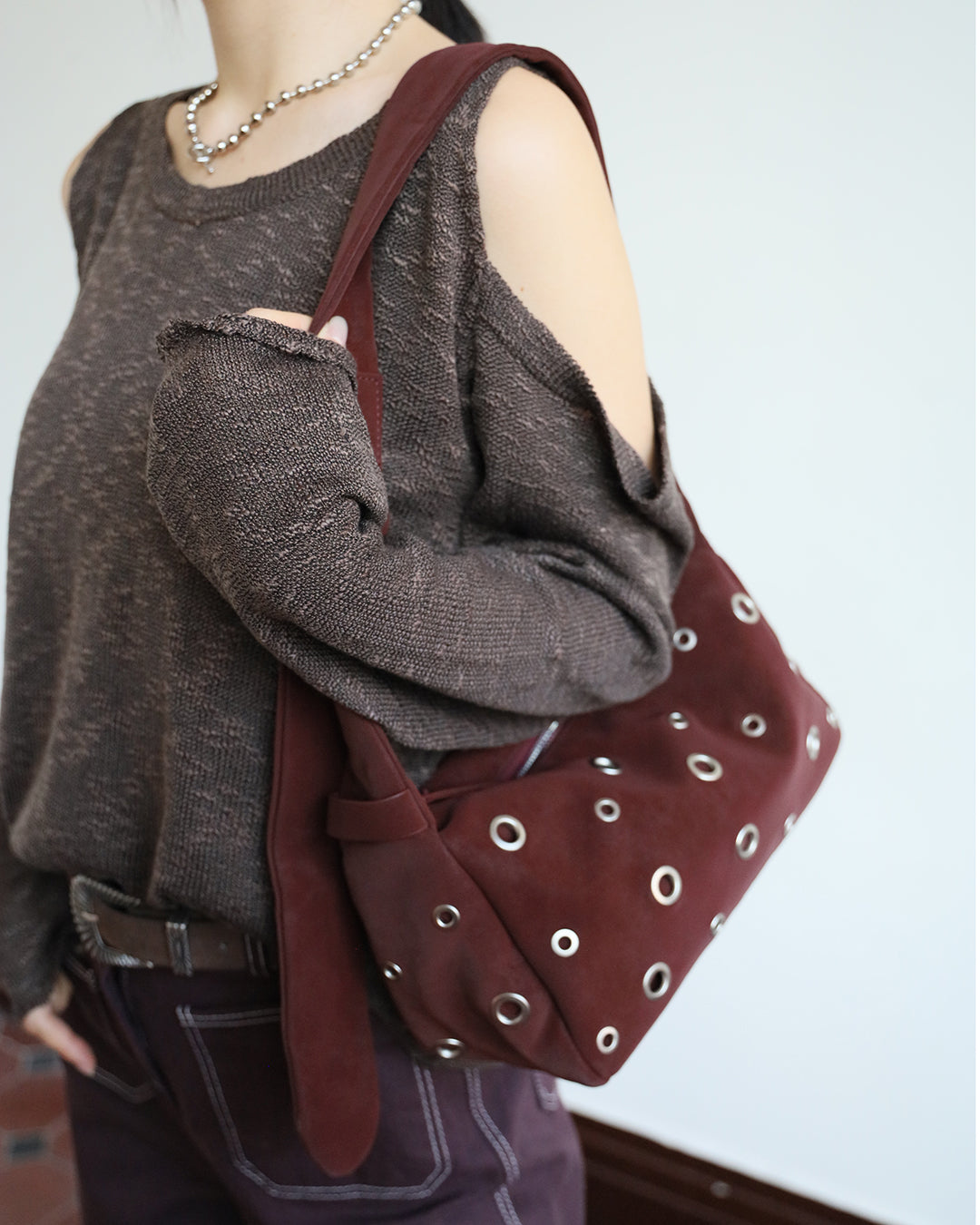 Off Shoulder Knit Top (2 color)