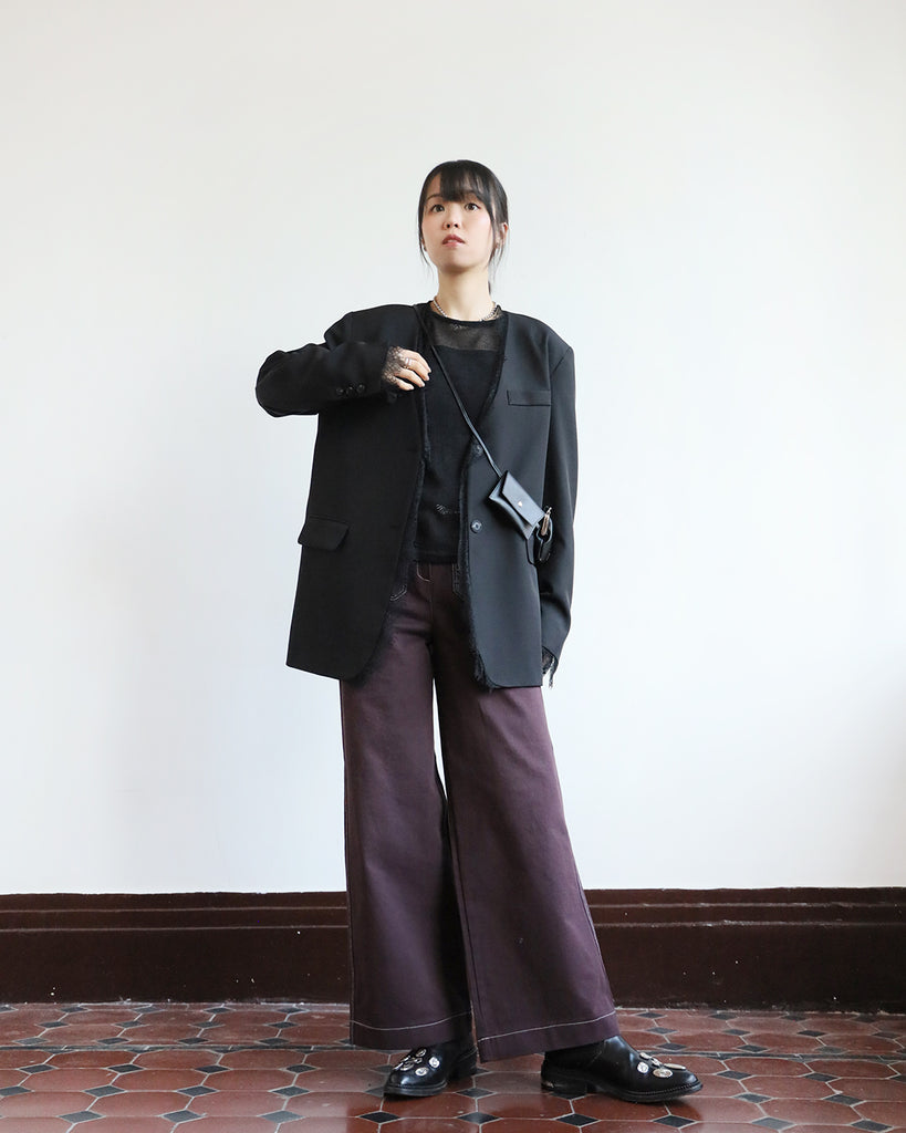 Lace Trimmed Blazer (2 color)