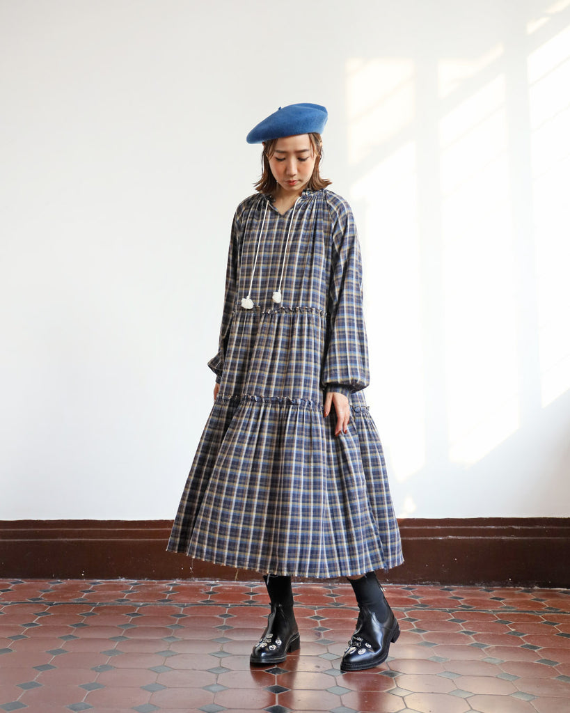 Checker Tiered Dress (2 colors)