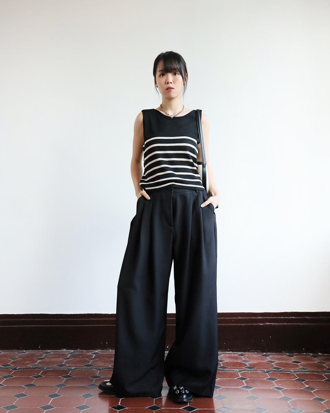 Striped Knit Vest (2 color)