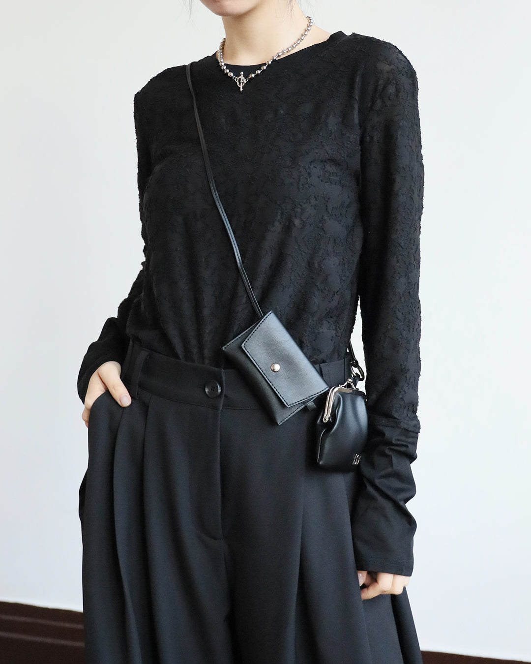 Faux Leather Waist Bag (2 color)