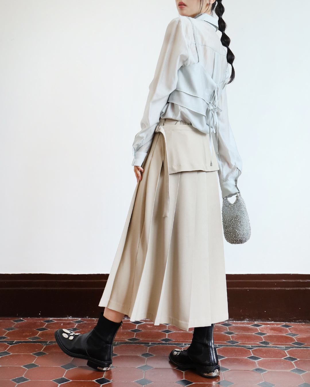 Layered Pleated Skirt (4 colors)