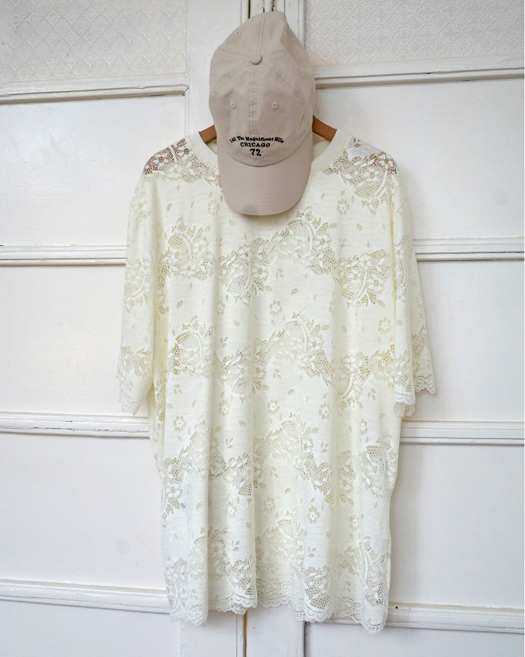 Crew Neck Lace Top (2 colors)