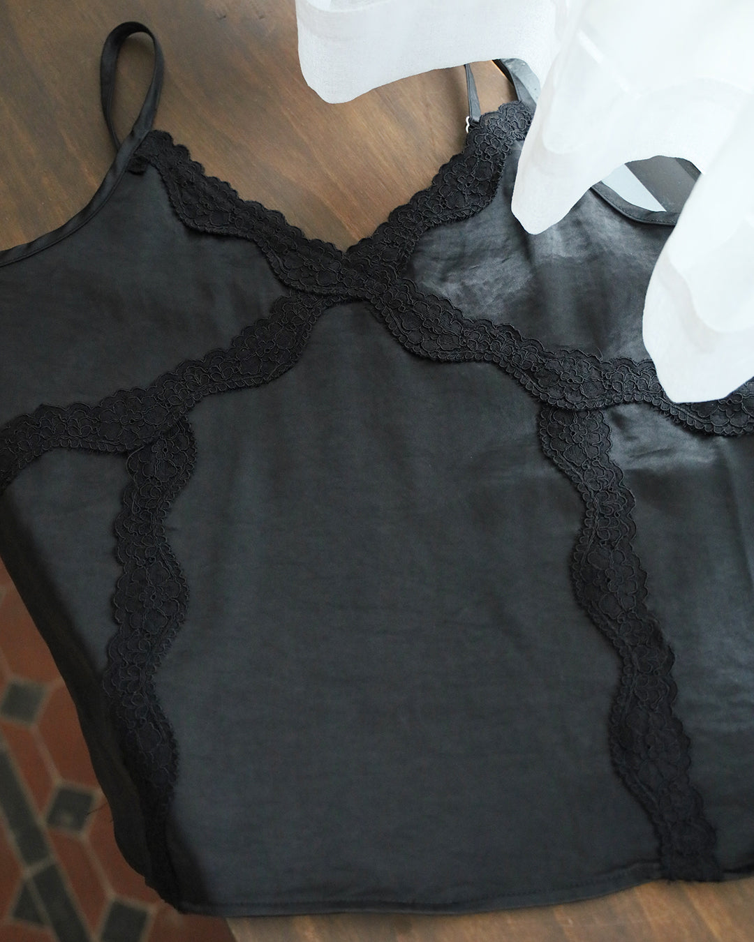 Lace Trim Cami Vest