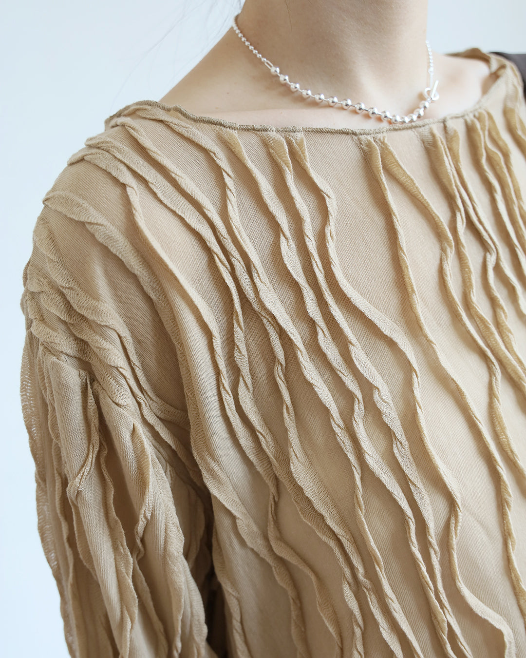 Wavy Texture Fabric Top (2 color)