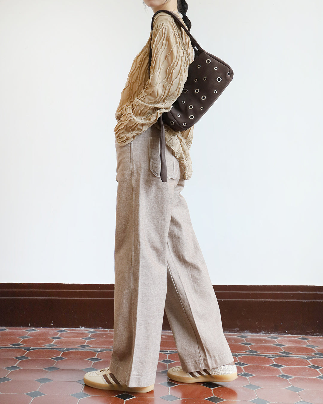 Wavy Texture Fabric Top (2 color)