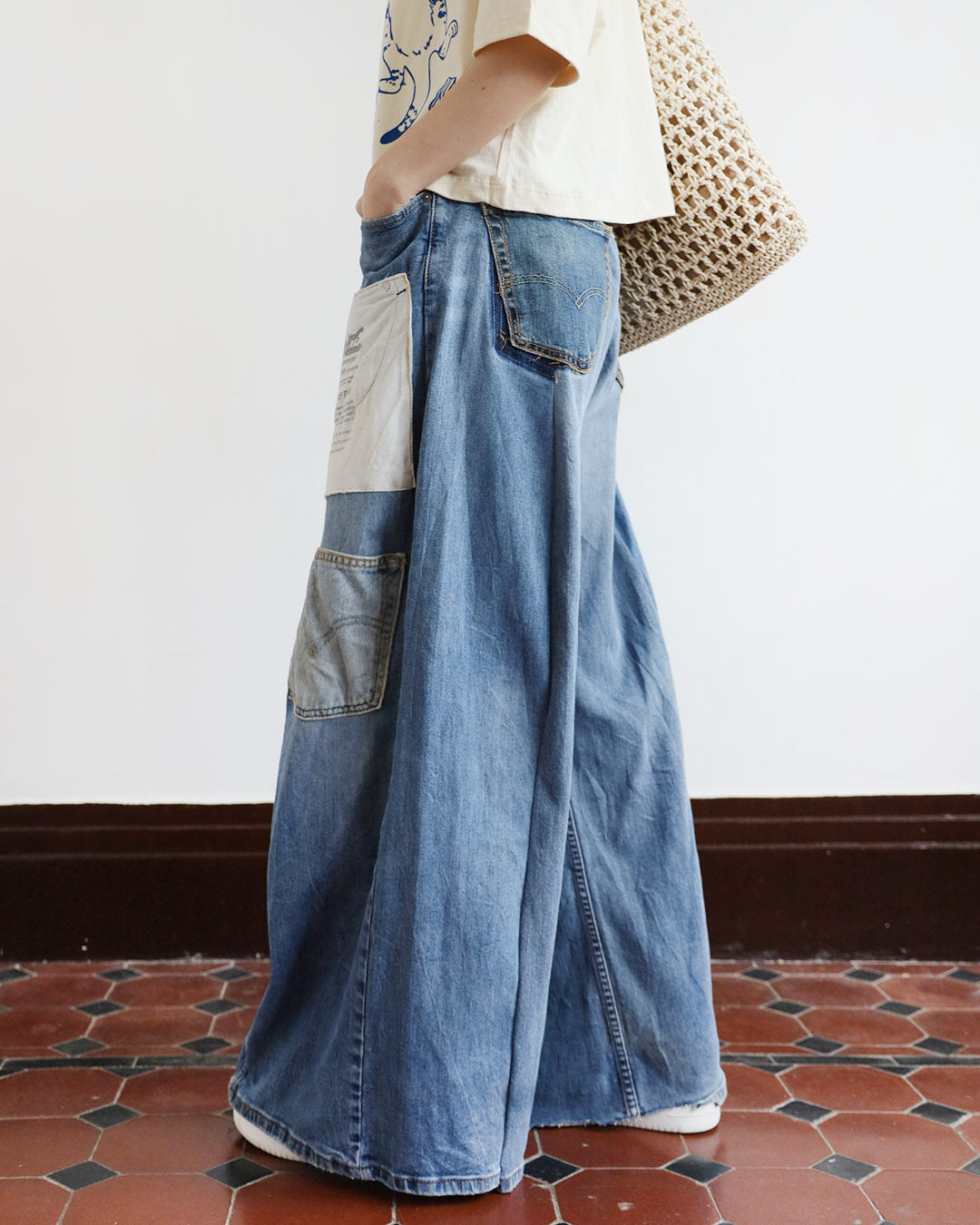 Upcycle Patchwork Jeans