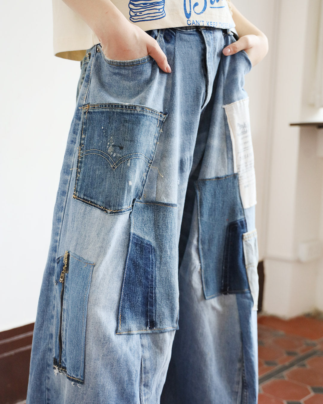 Upcycle Patchwork Jeans
