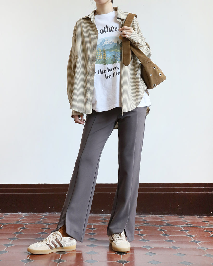 Comfy Front Split Pants (2 color | Size S-XL)