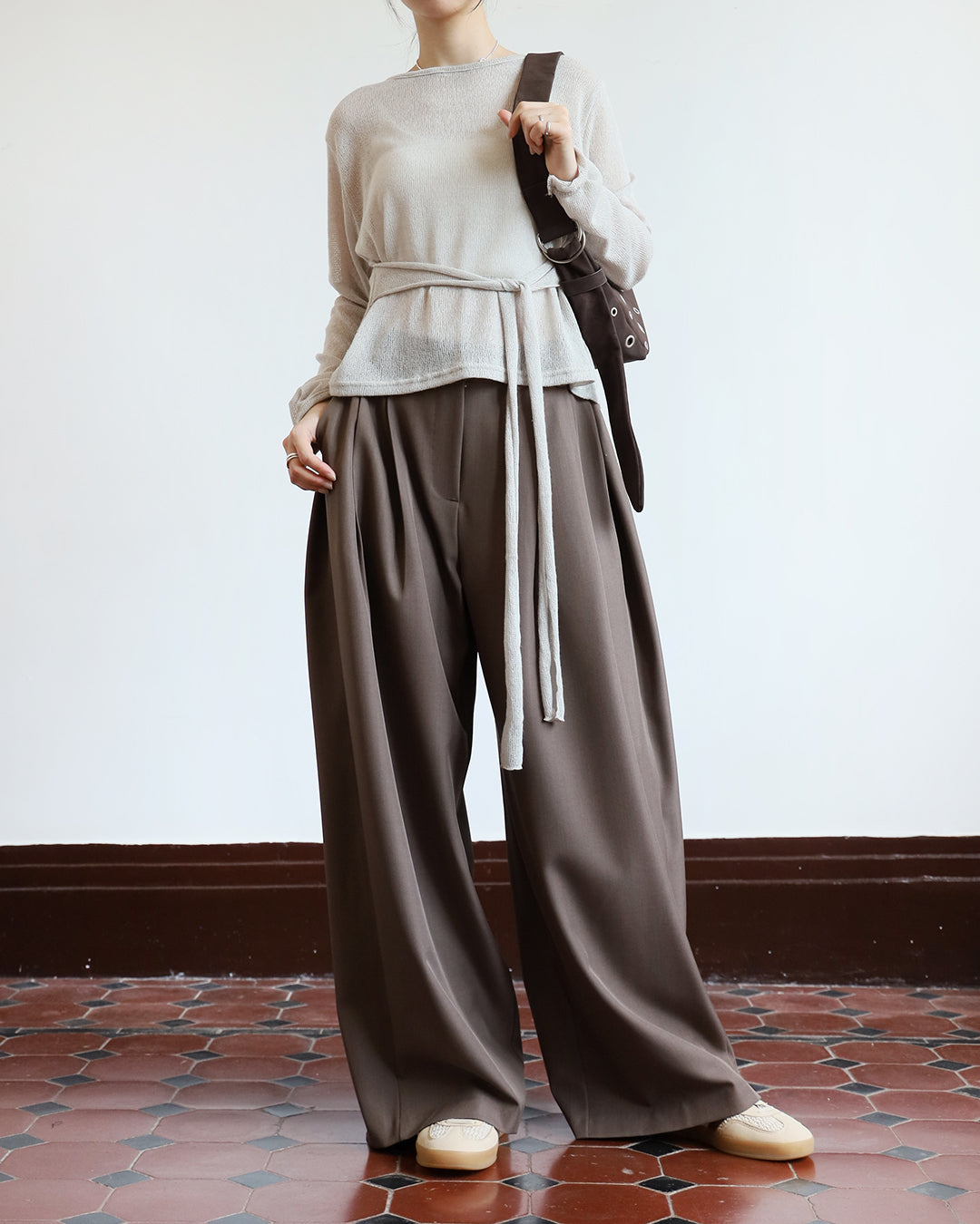 Tie Waist Knit Top (3 color)