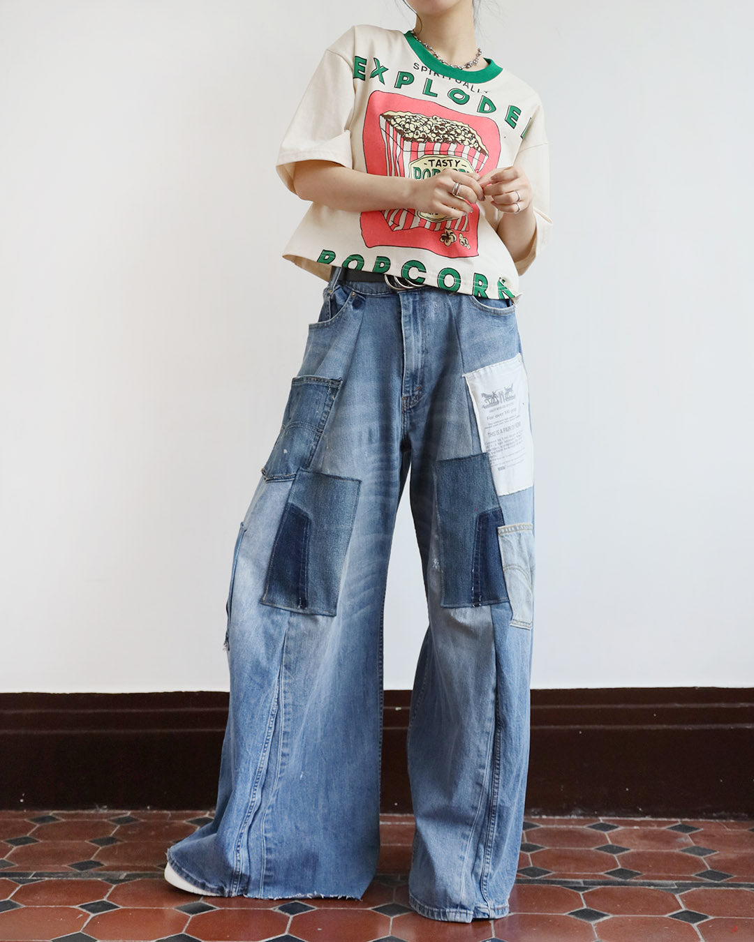Upcycle Patchwork Jeans