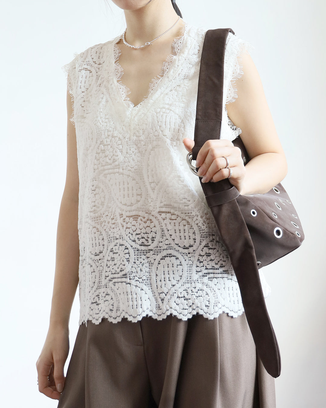 Velvet Lace Vest (4 Color)