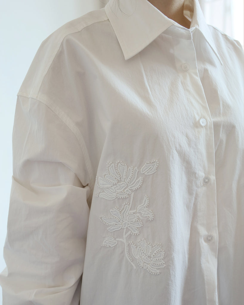 Embroidery Longline Shirt