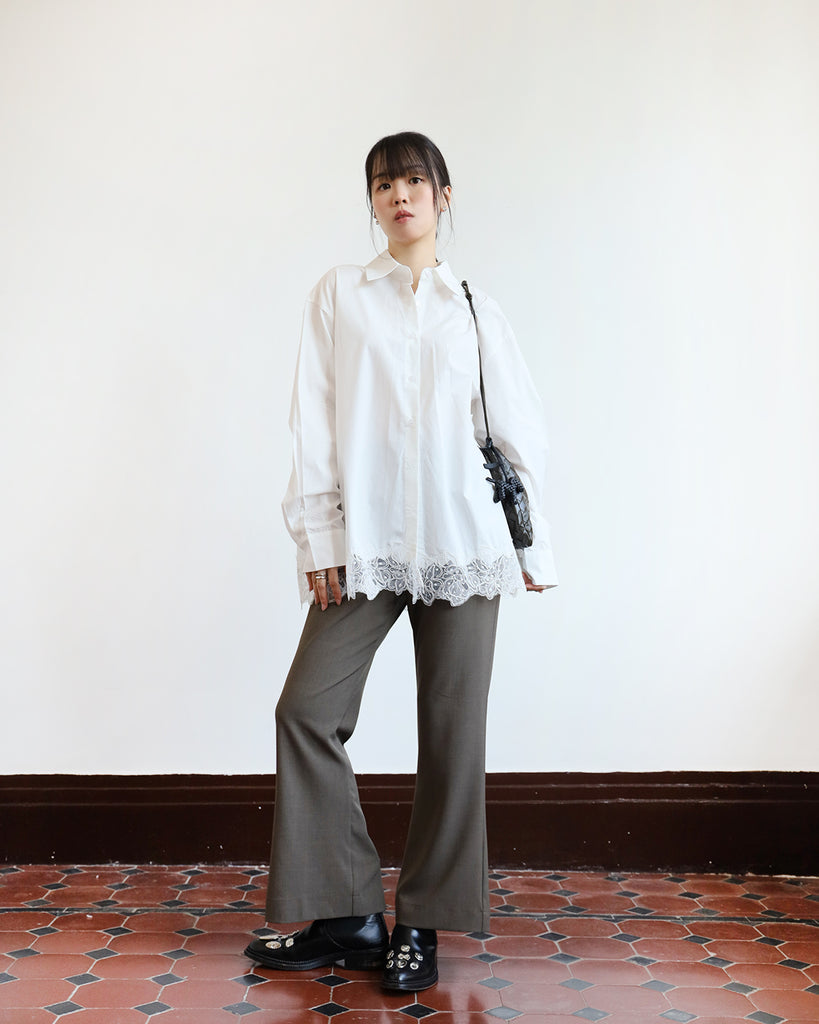 Back Split Flared Pants (3 colors)