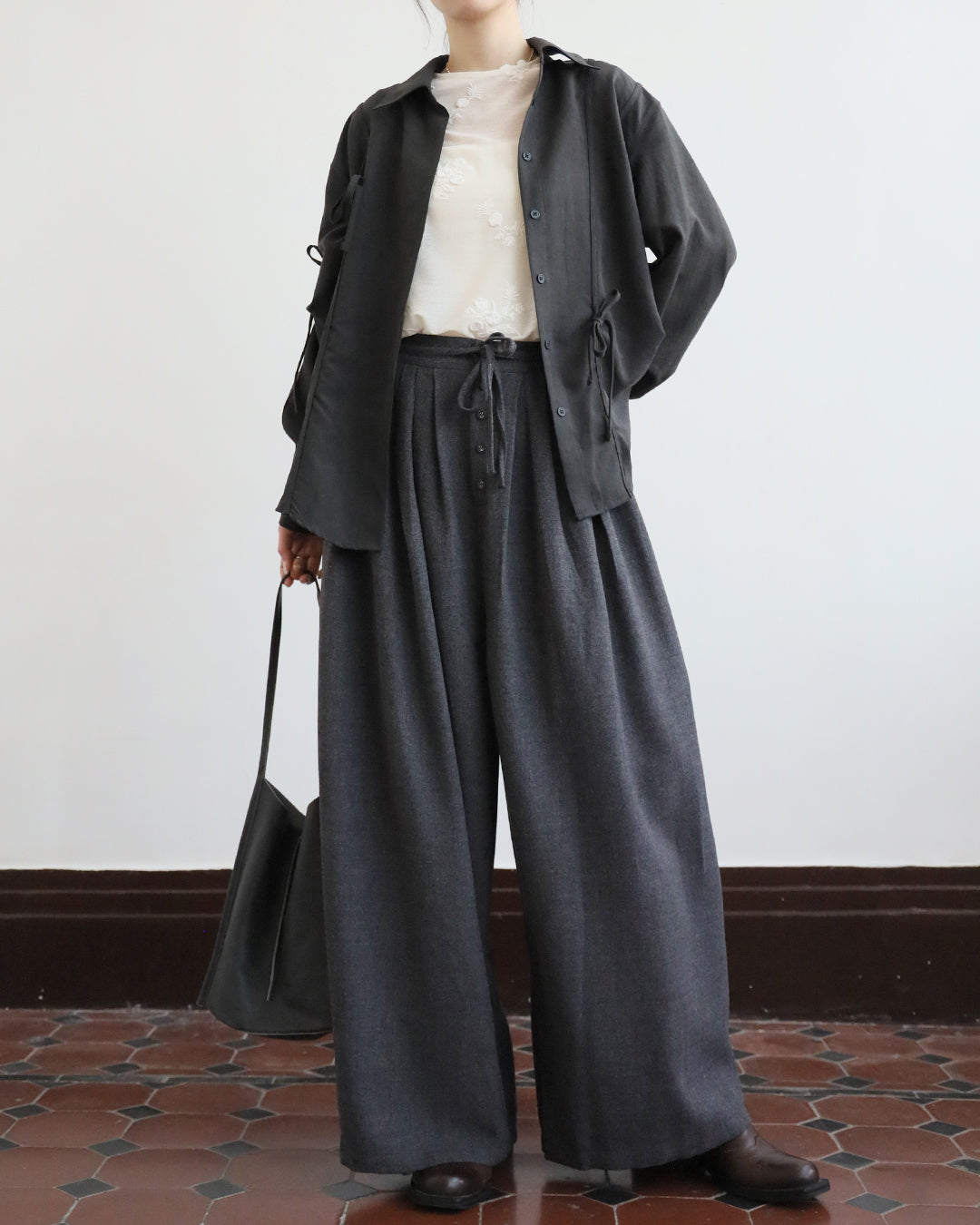 Front Pleated Pants (2 Colors)