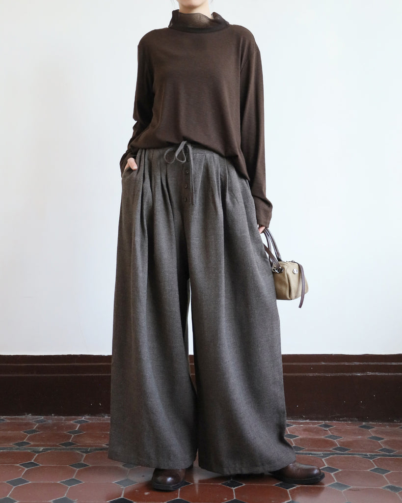 Front Pleated Pants (2 Colors)