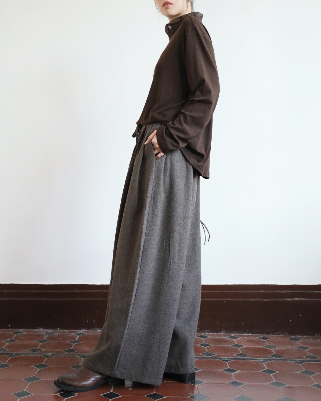 Front Pleated Pants (2 Colors)