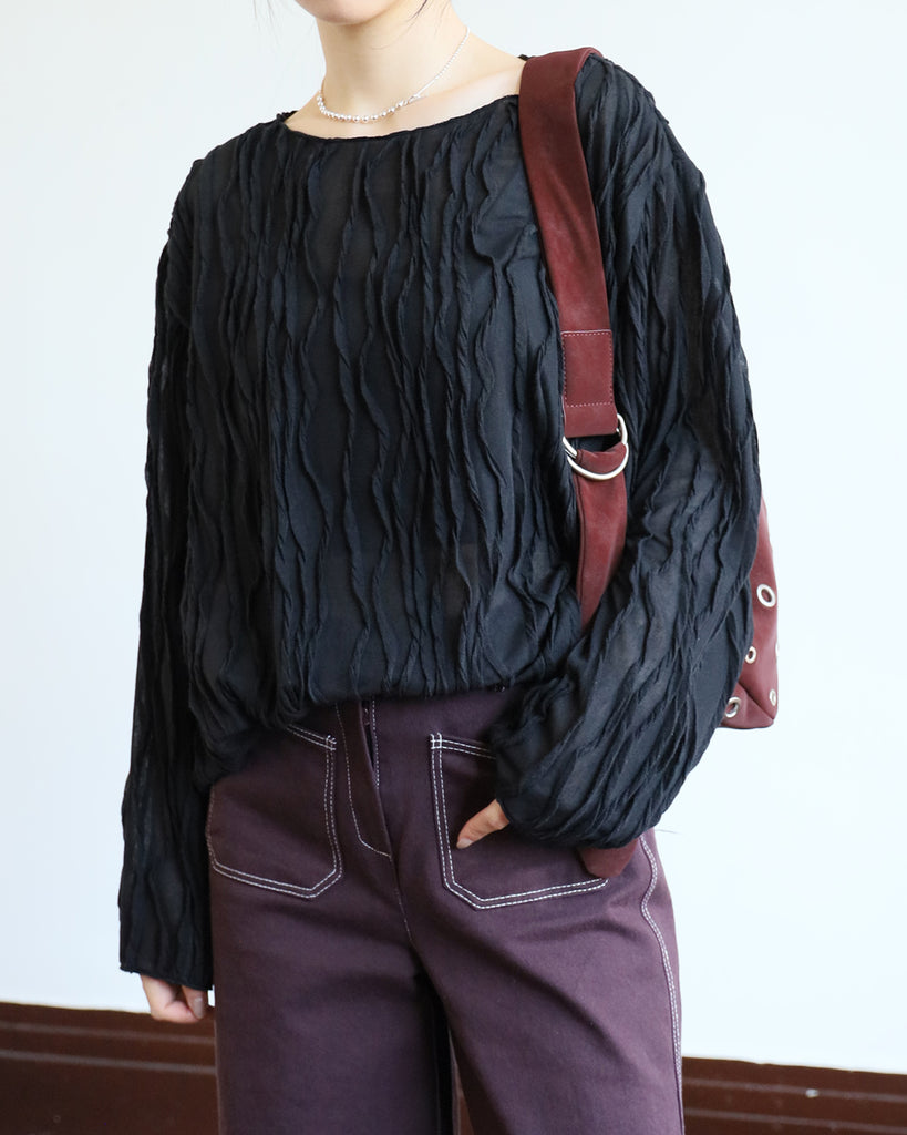 Wavy Texture Fabric Top (2 color)