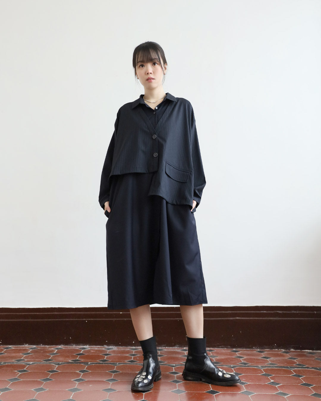 2 in 1 Vest + Shirt Dress