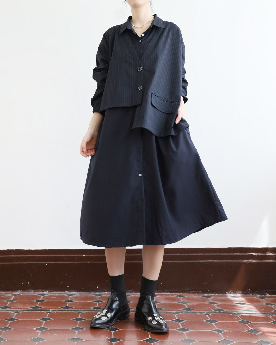 2 in 1 Vest + Shirt Dress