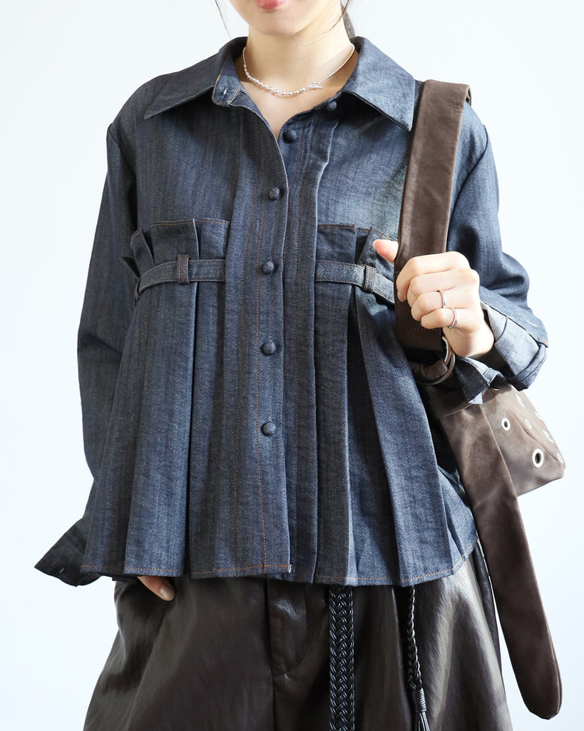 Pleated Hem Shirt