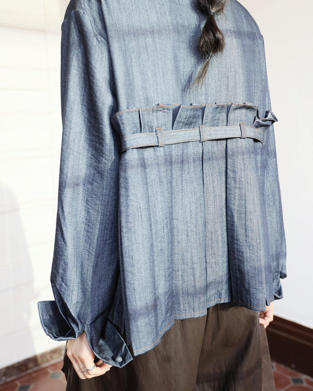Pleated Hem Shirt