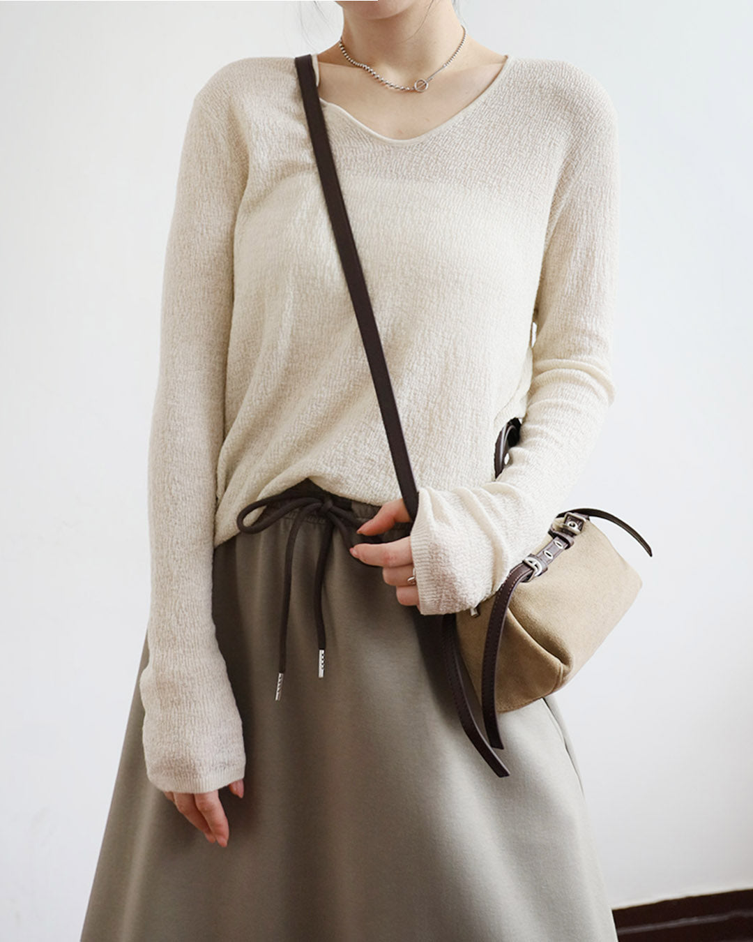 V-Neck Knit Top (6 Colors)