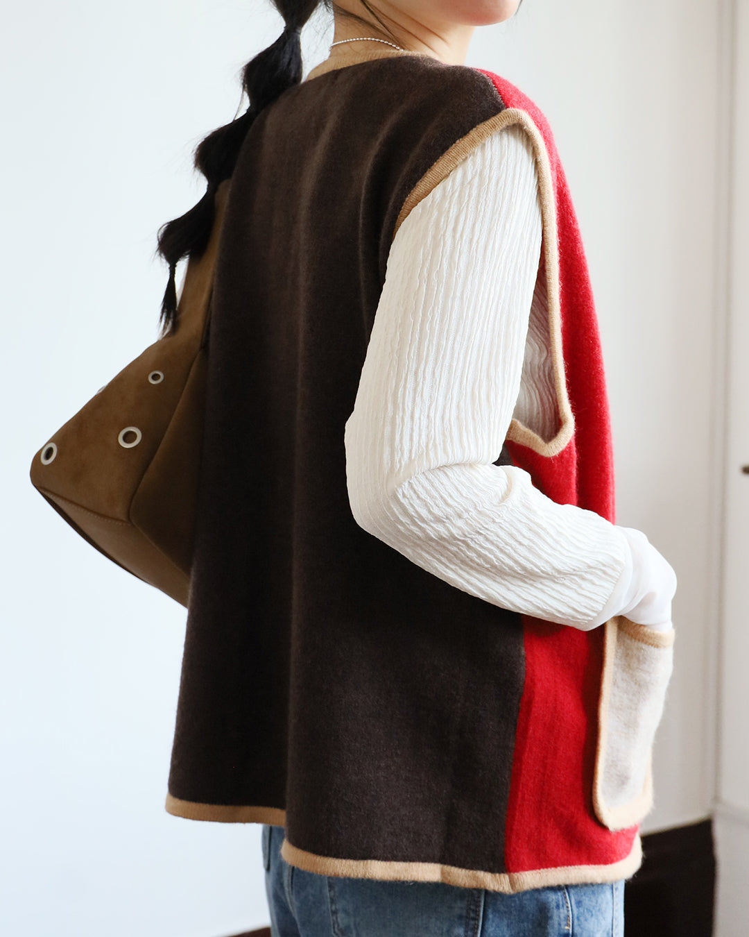 Color Block Knit Vest
