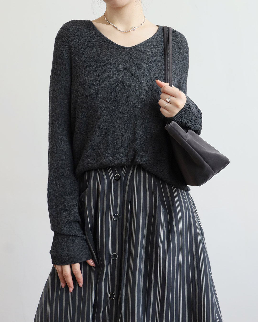 V-Neck Knit Top (6 Colors)