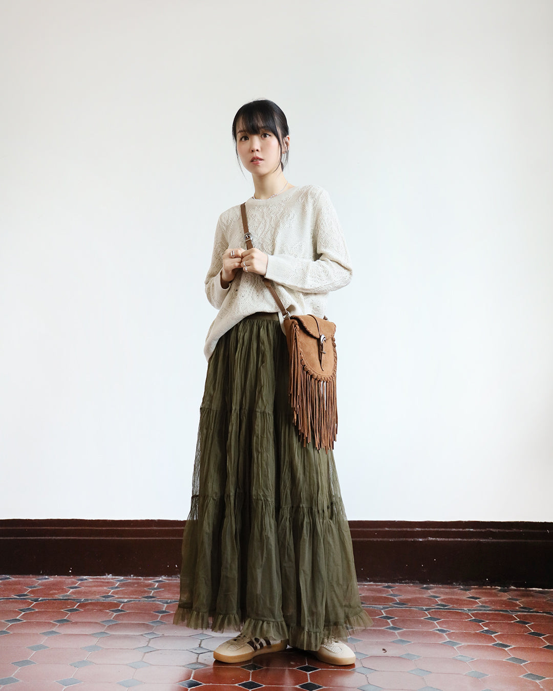 Mesh Tiered Skirt (4 color)