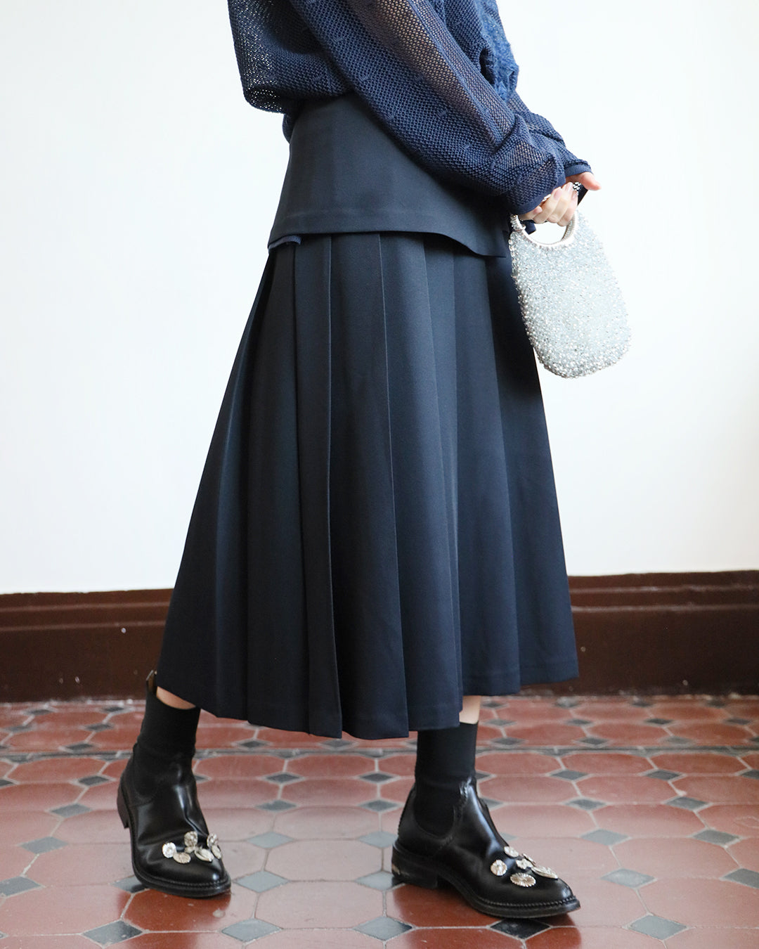 Layered Pleated Skirt (4 colors)