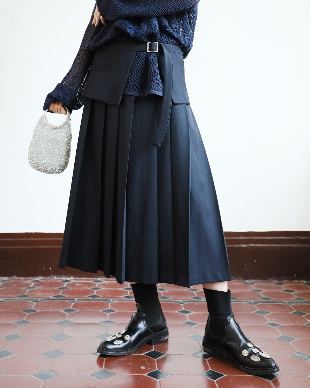 Layered Pleated Skirt (4 colors)