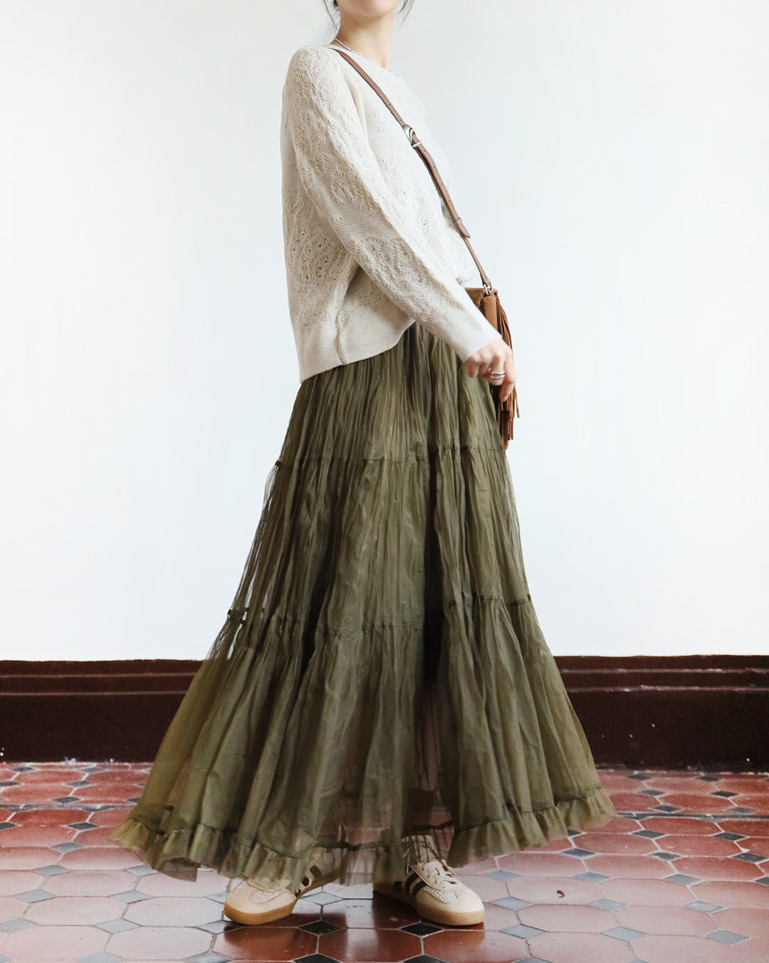 Mesh Tiered Skirt (4 color)