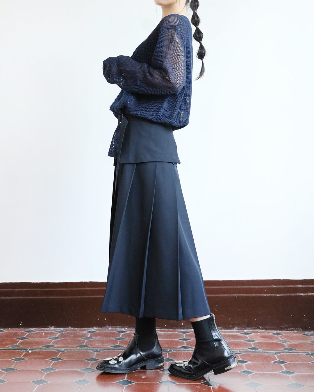 Layered Pleated Skirt (4 colors)