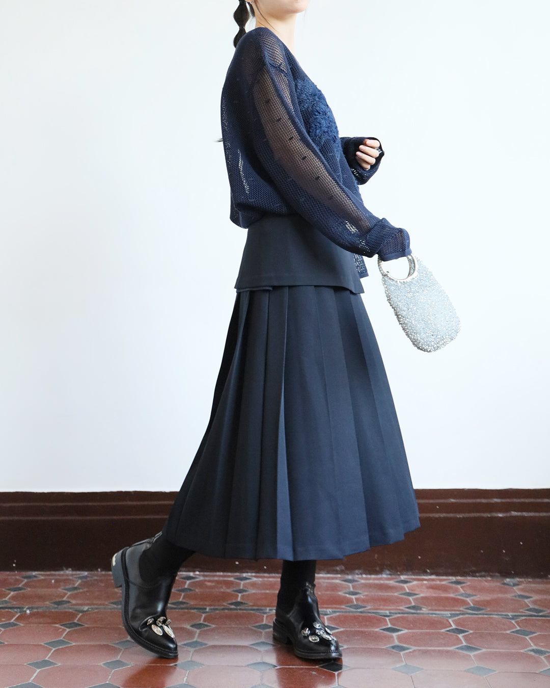 Layered Pleated Skirt (4 colors)