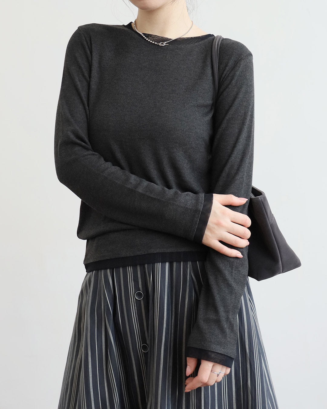 Mesh Trimmed Top (5 Colors)