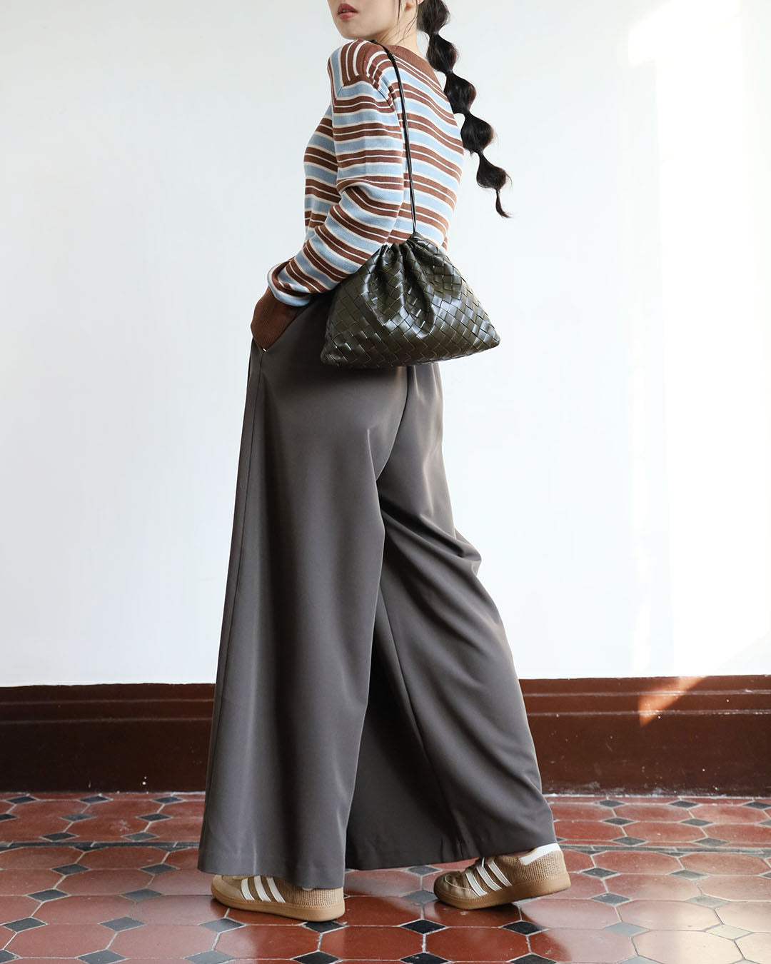 Belted Wide Leg Pants