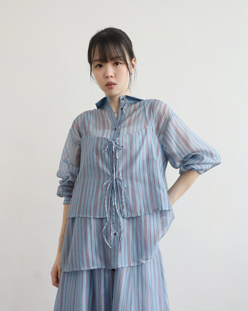 Silky Pinstripe Cami Vest (2 Colors)