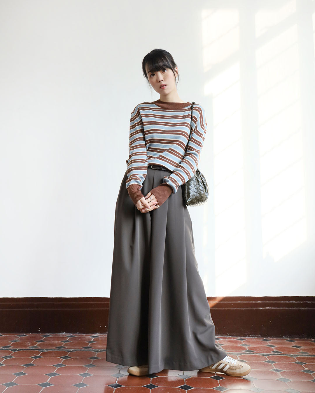 Belted Wide Leg Pants