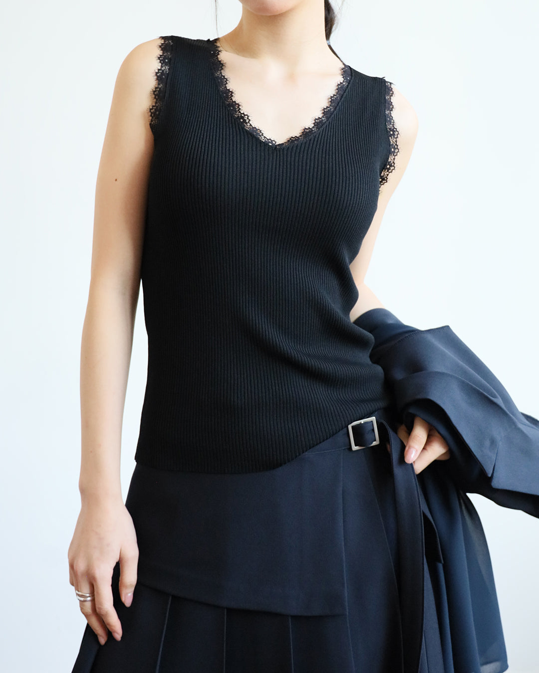 *Lace Trim Vest (3 colors)