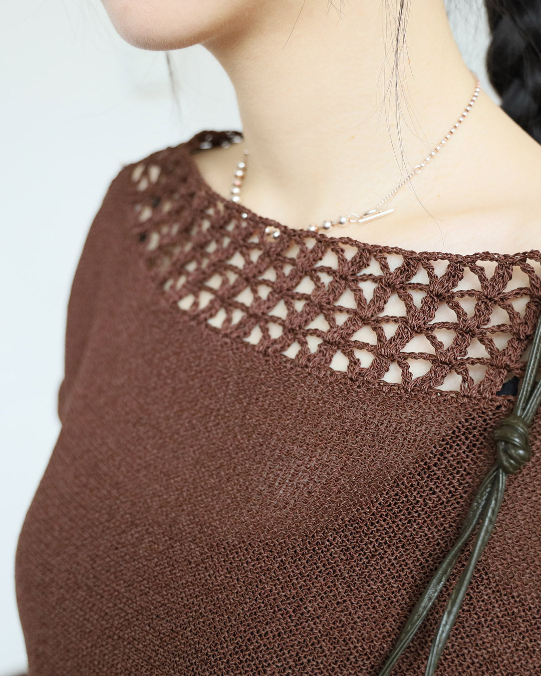 Crochet Collar Knit Top (3 Colors)