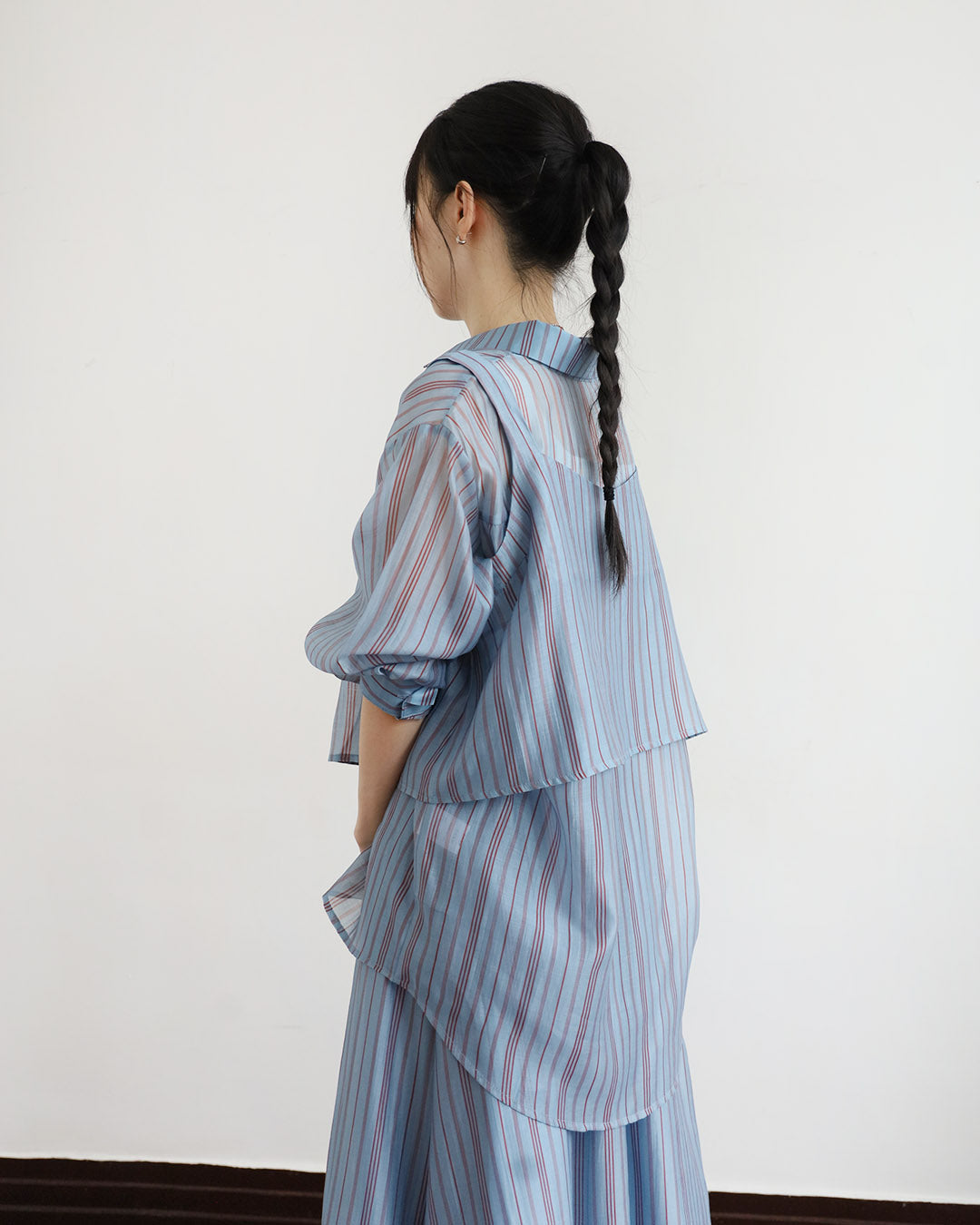 Silky Pinstripe Cami Vest (2 Colors)