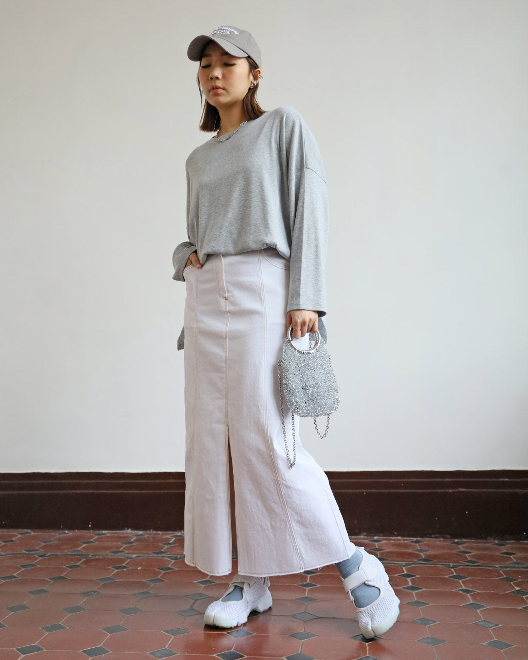 Elastic Denim Skirt (2 color)(Size S-L)