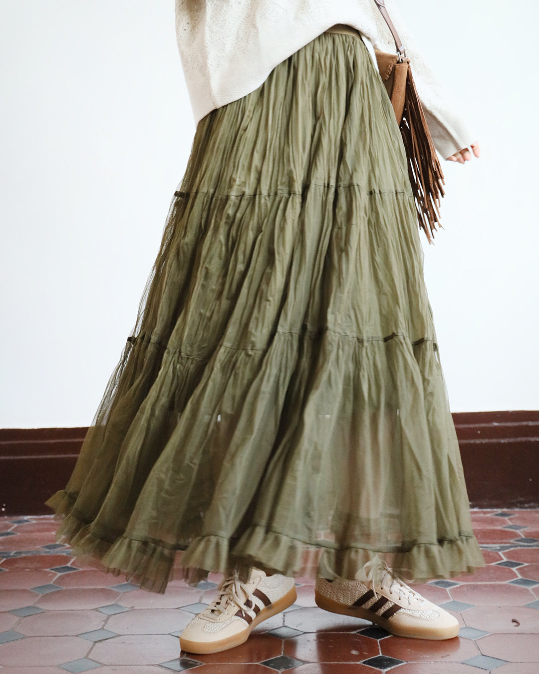 Mesh Tiered Skirt (4 color)