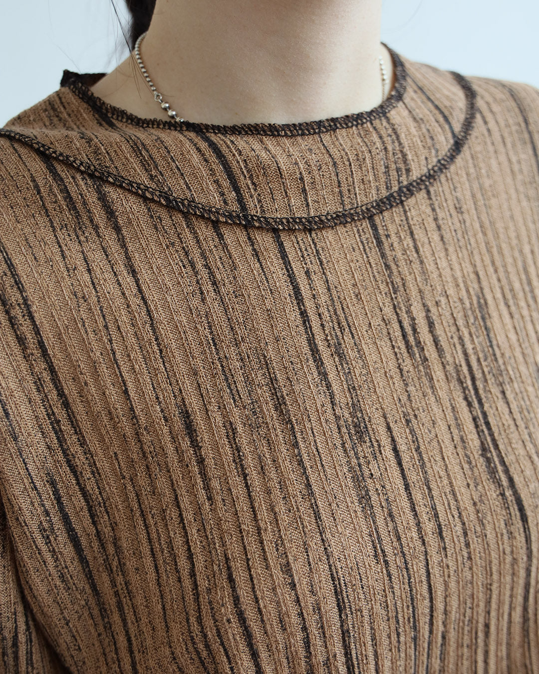 Stroke Pattern Ribbed Top (3 Colors)