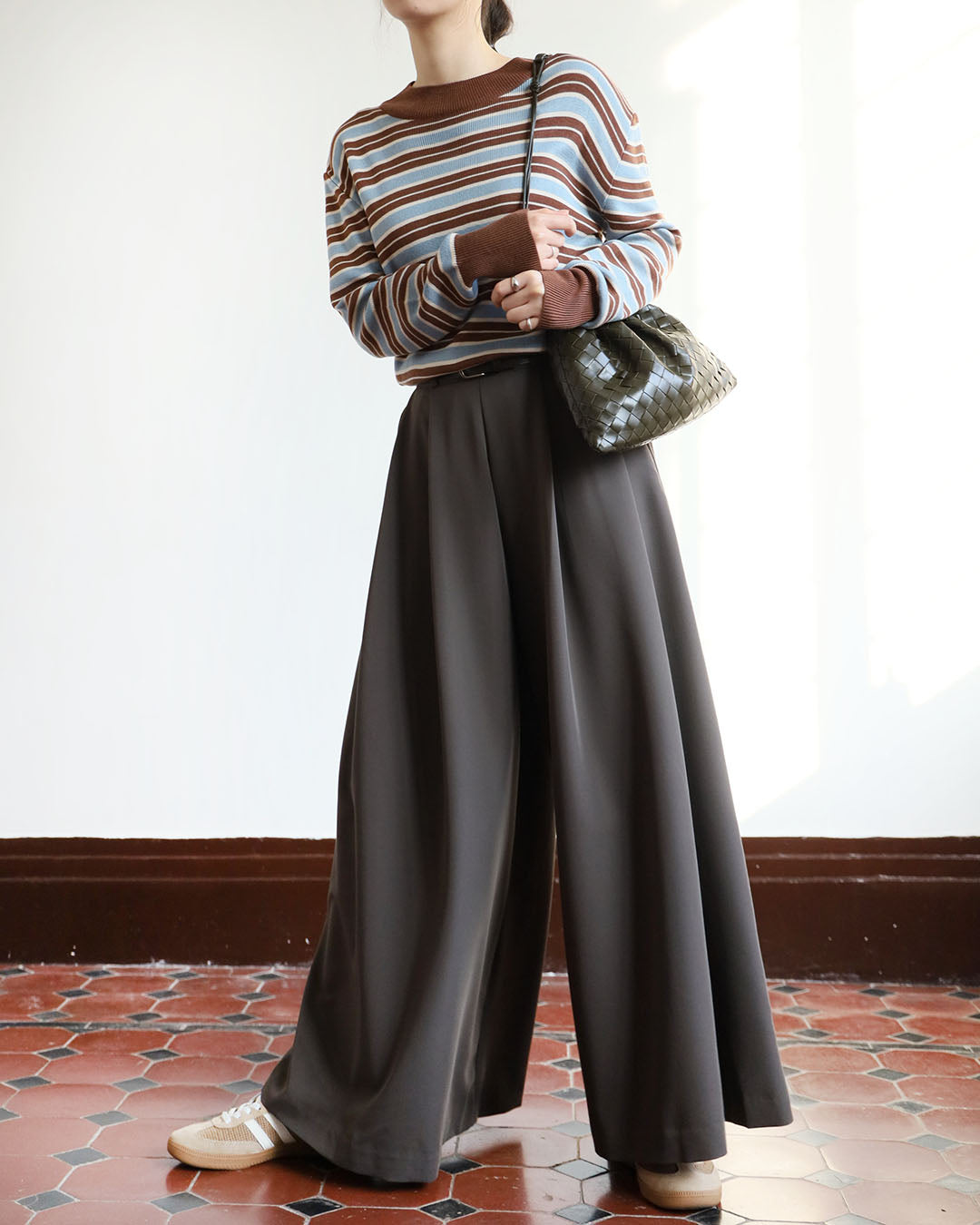 Belted Wide Leg Pants