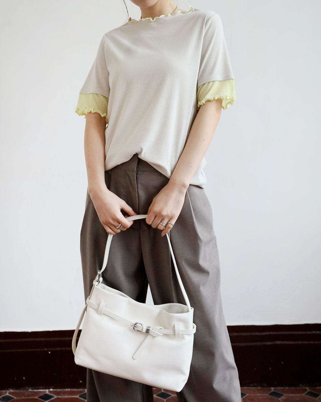 *Buckle Leather Bag (2 colors)