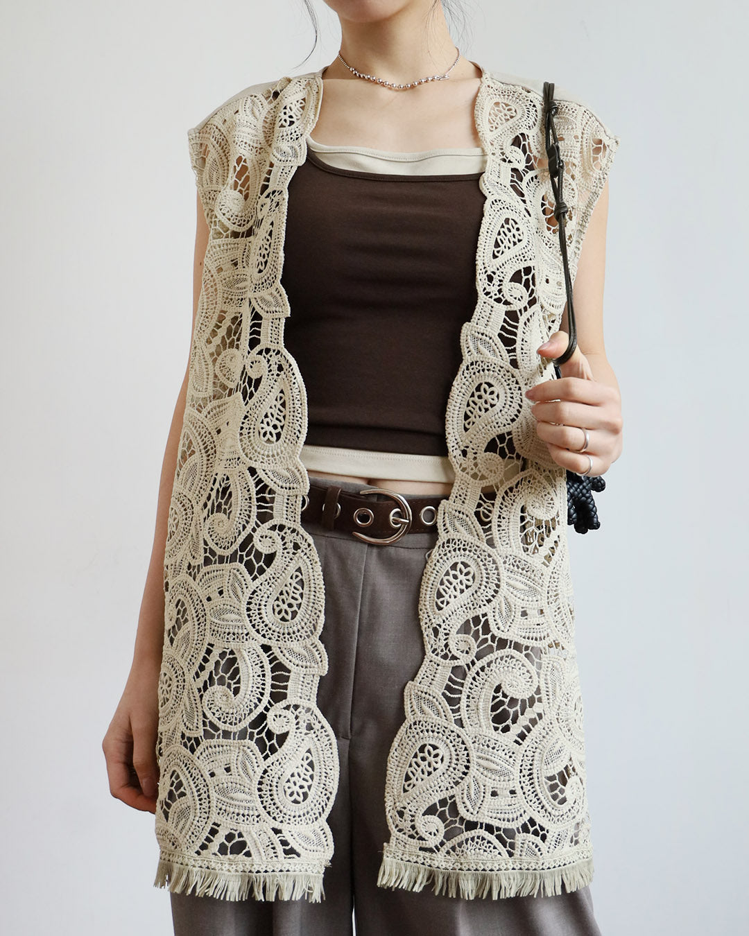 Paisley Crochet Vest  (3 Colors)