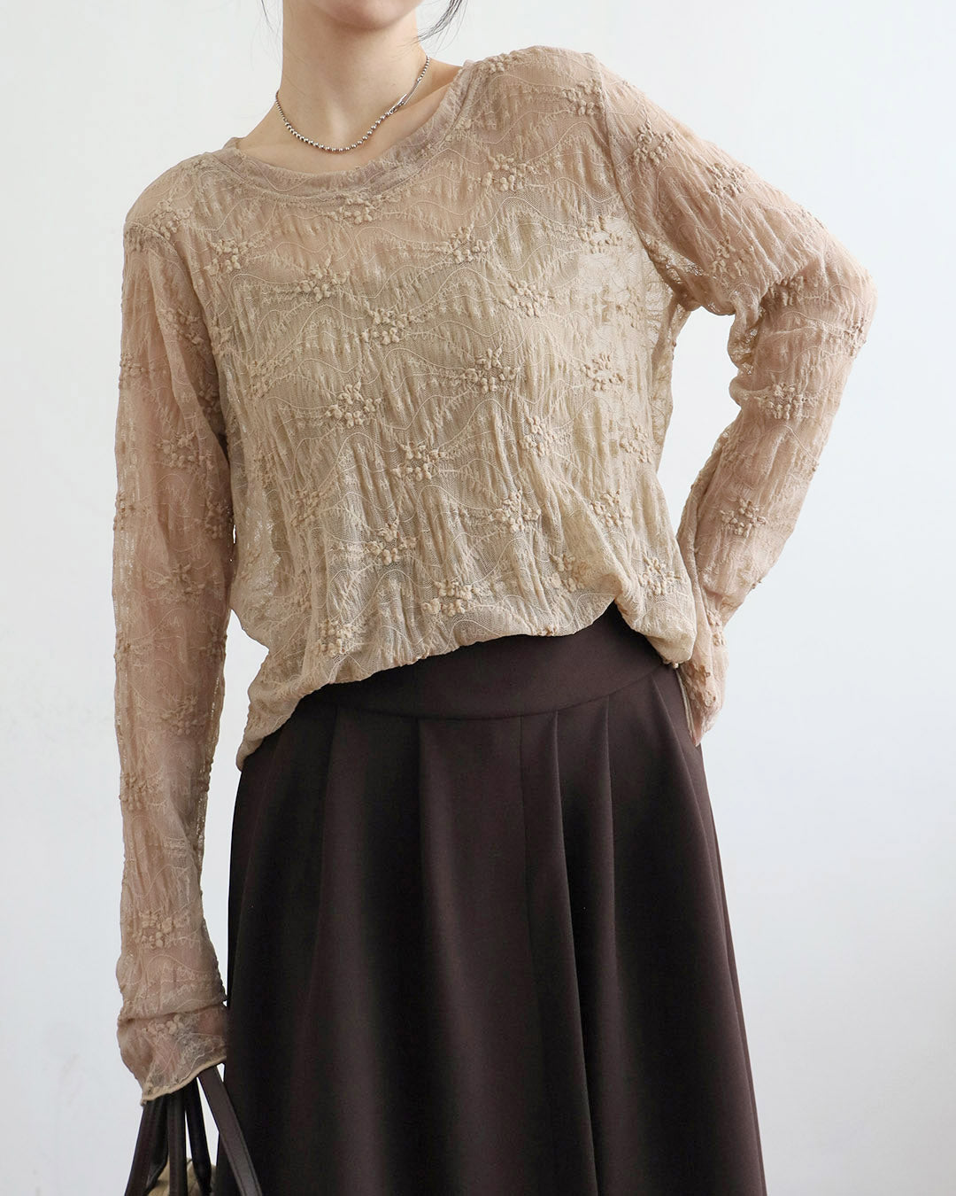 Crew Neck Lace Top (3 Colors)