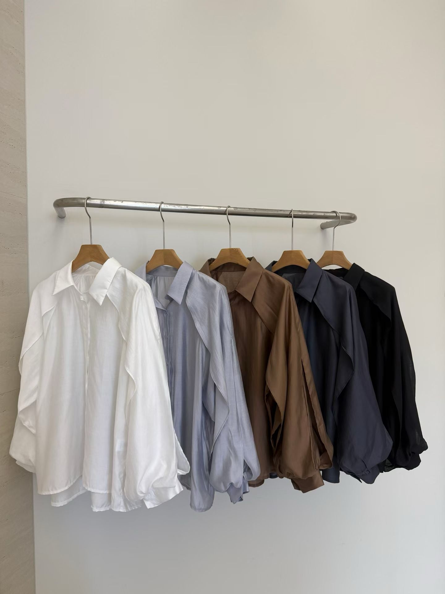 Ruffle Sleeved Shirt (5 Colors)
